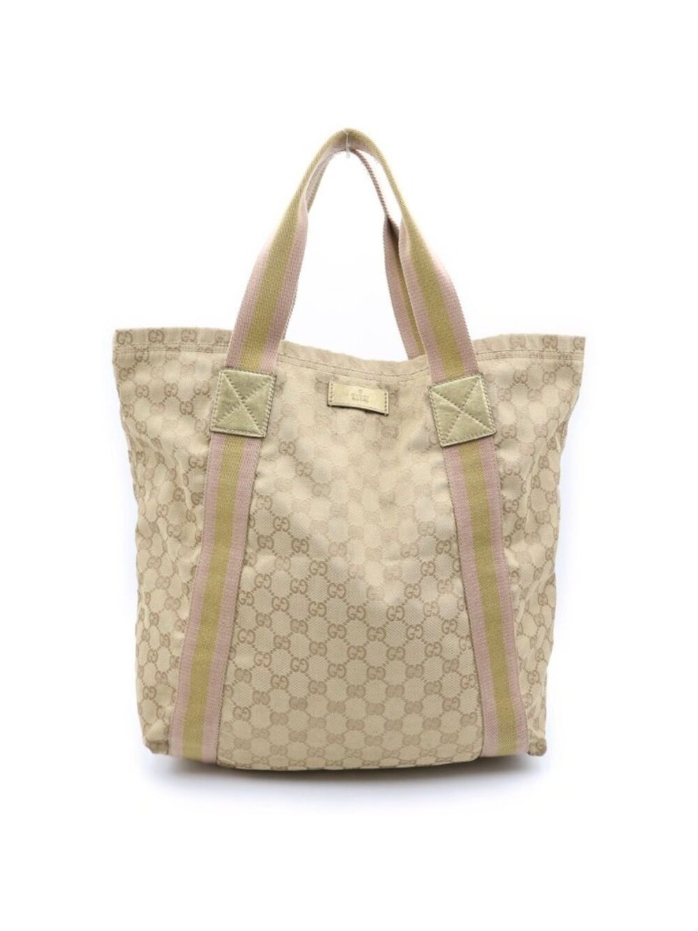 Gucci GG Tote Canvas Handbag Beige